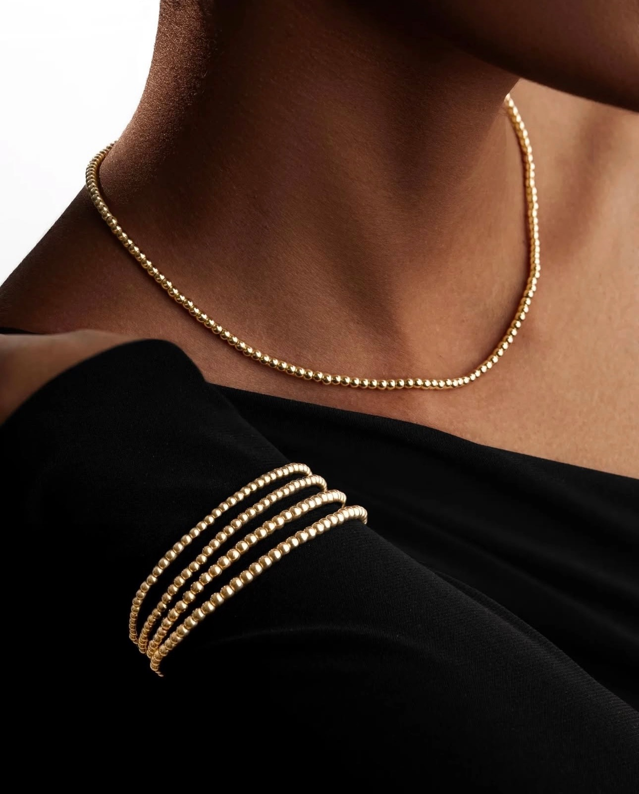 Armband Gelbgold 18k - Morvarid-e Zanjir (Perlenkette)