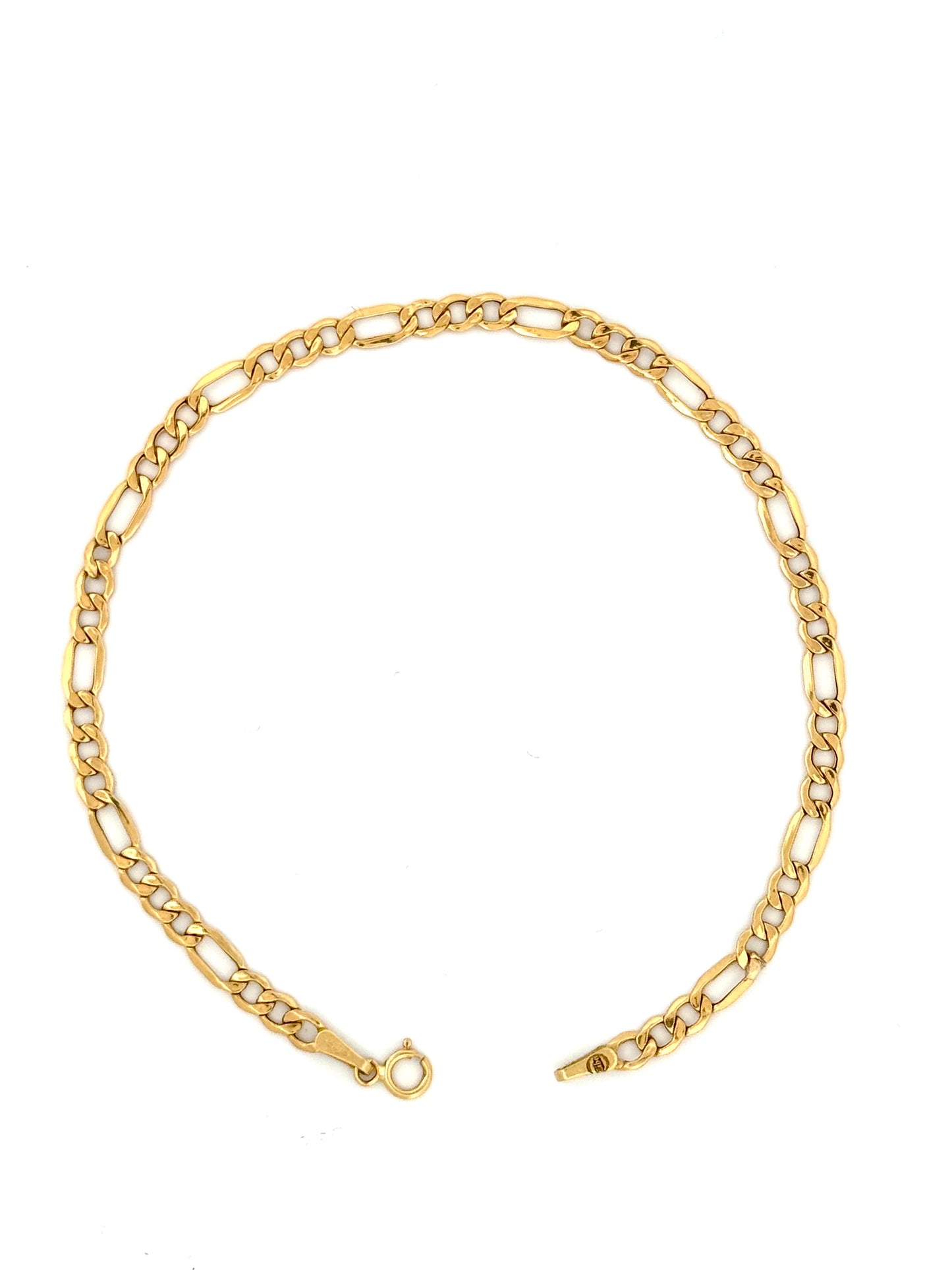 Armband Gelbgold 18k – Zanjir-e Figaro-ye Chahâr Halgheh (Figaro-Kette 4-gliedrig)