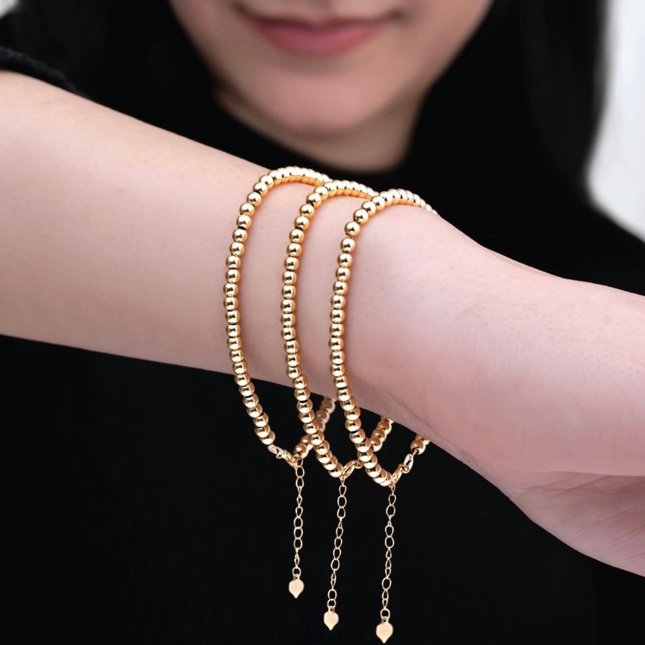 Armband Gelbgold 18k - Morvarid-e Zanjir (Perlenkette)