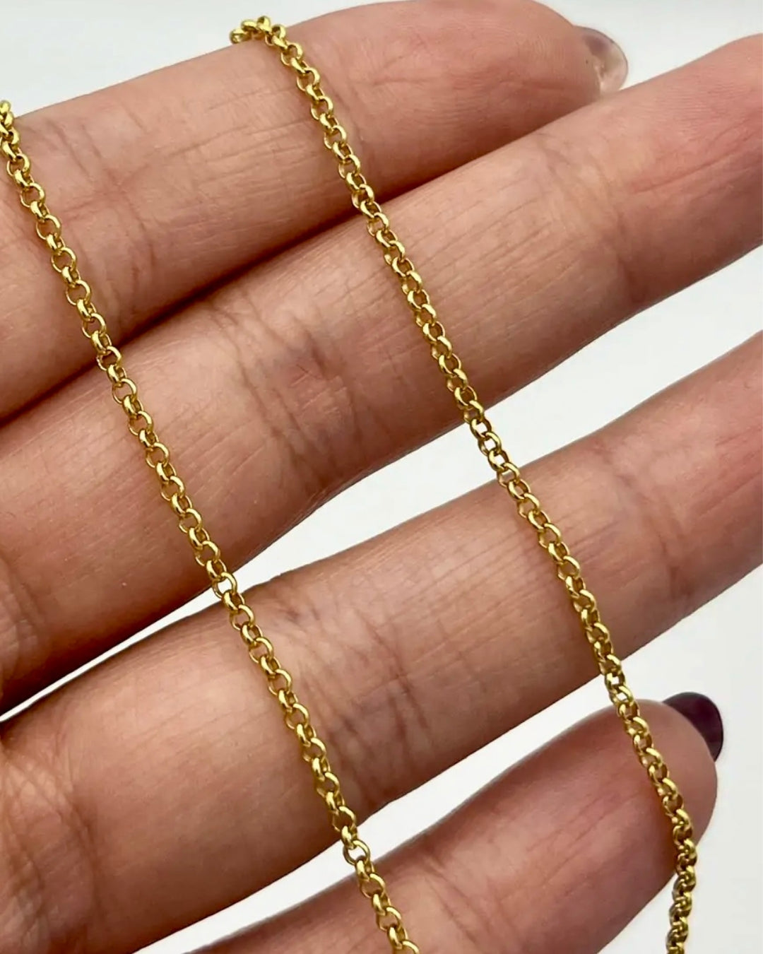 Halskette Gelbgold 18k – Rolo-e Kelasik (Klassische Erbskette)