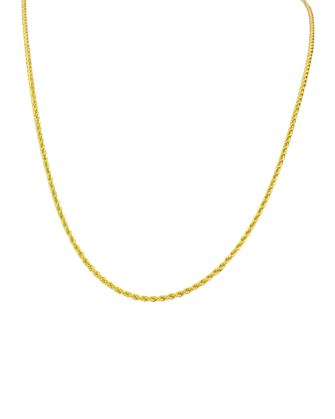 18k Goldkette im Kordeldesign – Modell Tanab-e Zarif, klassische Rundkordel mit feiner Drehung
