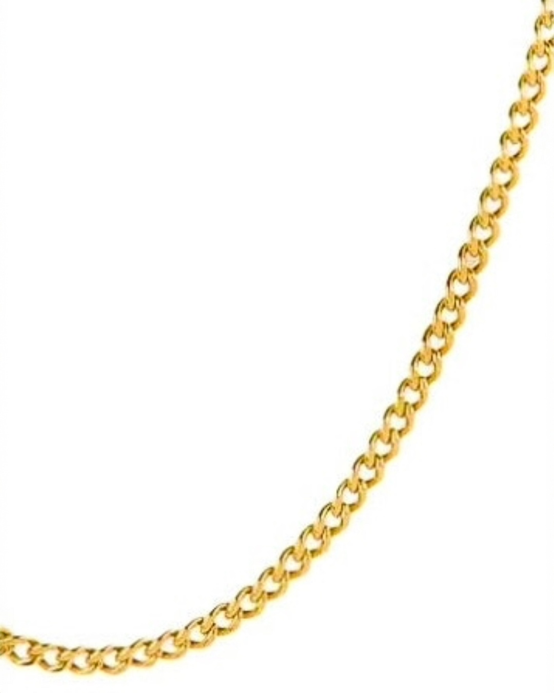 Feine Panzerkette aus 18k Gold – Nahaufnahme