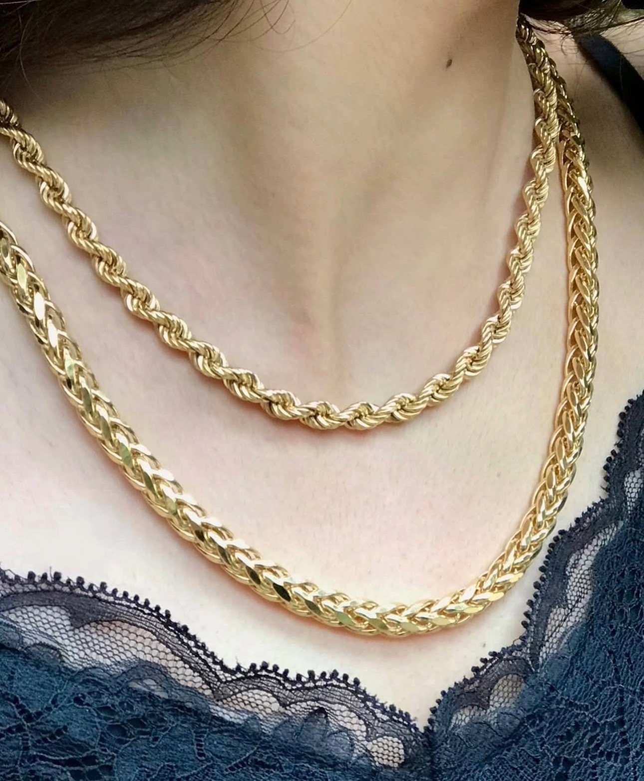 Halskette Gelbgold 18k – Gandom (Weizen)