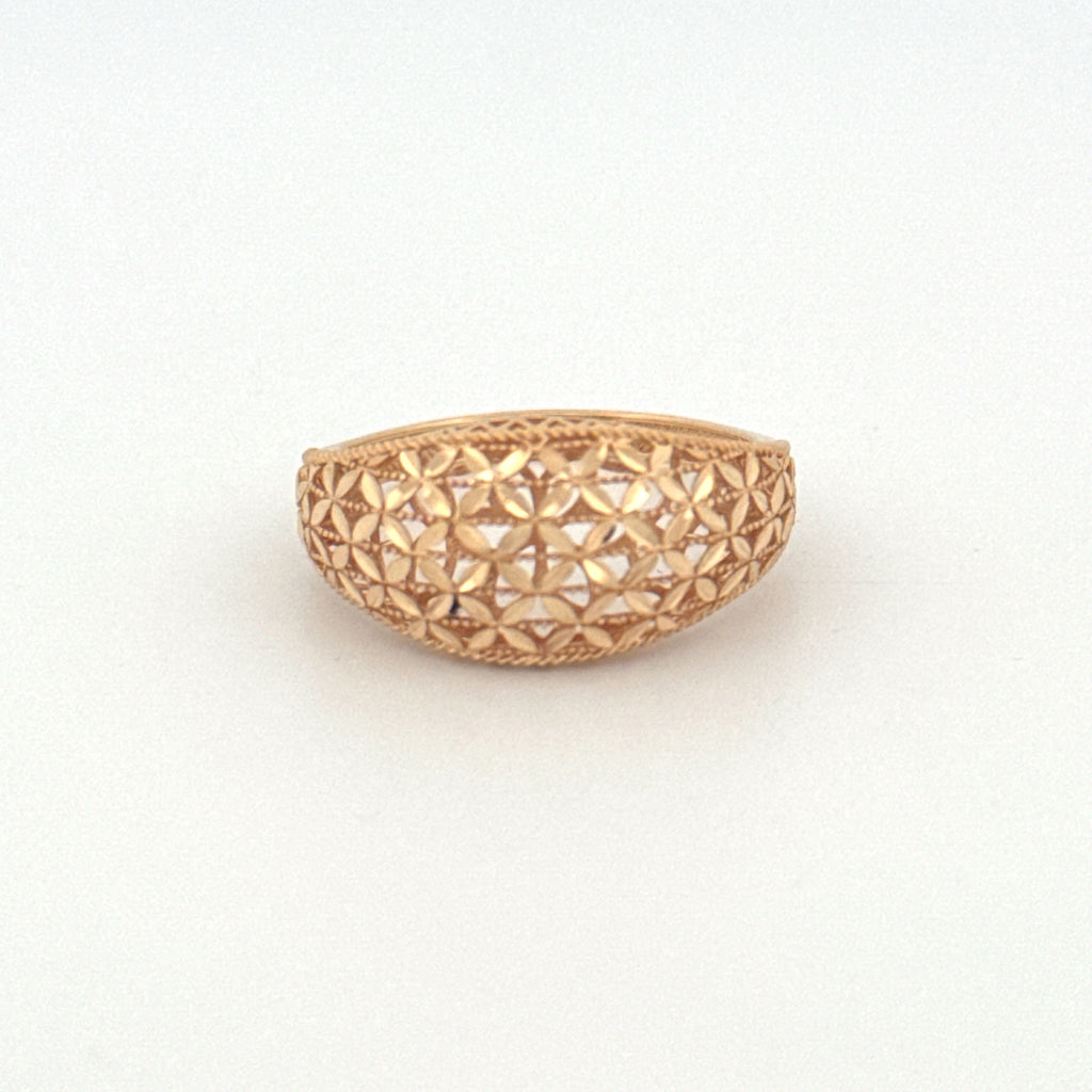 Ring Gelbgold 18k – Golbarg-e Pichideh (Verflochtene Blüte)