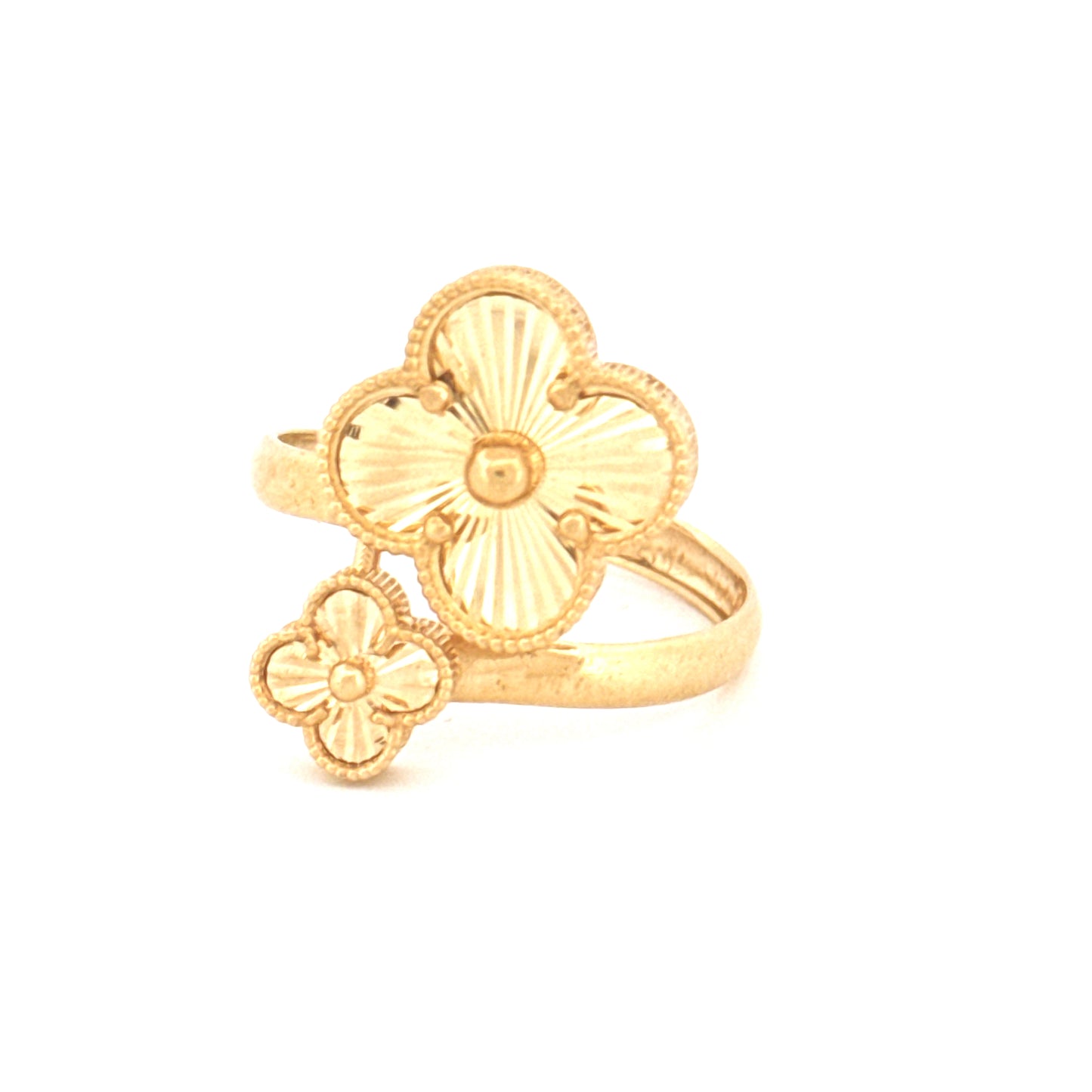 Ring Gelbgold 18k - Do-Gol-e Tala (Zwei Goldblüten)