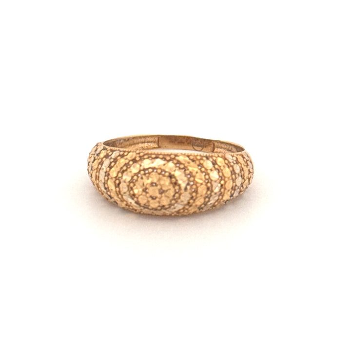 Ring Gelbgold &amp; Weissgold 18k - Moj-e Tala (Goldene Welle)