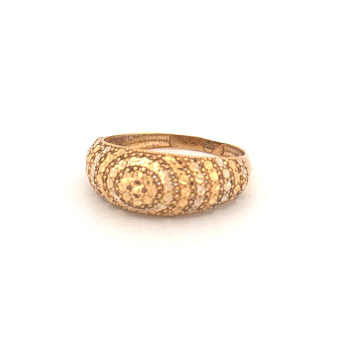 Ring Gelbgold &amp; Weissgold 18k - Moj-e Tala (Goldene Welle)