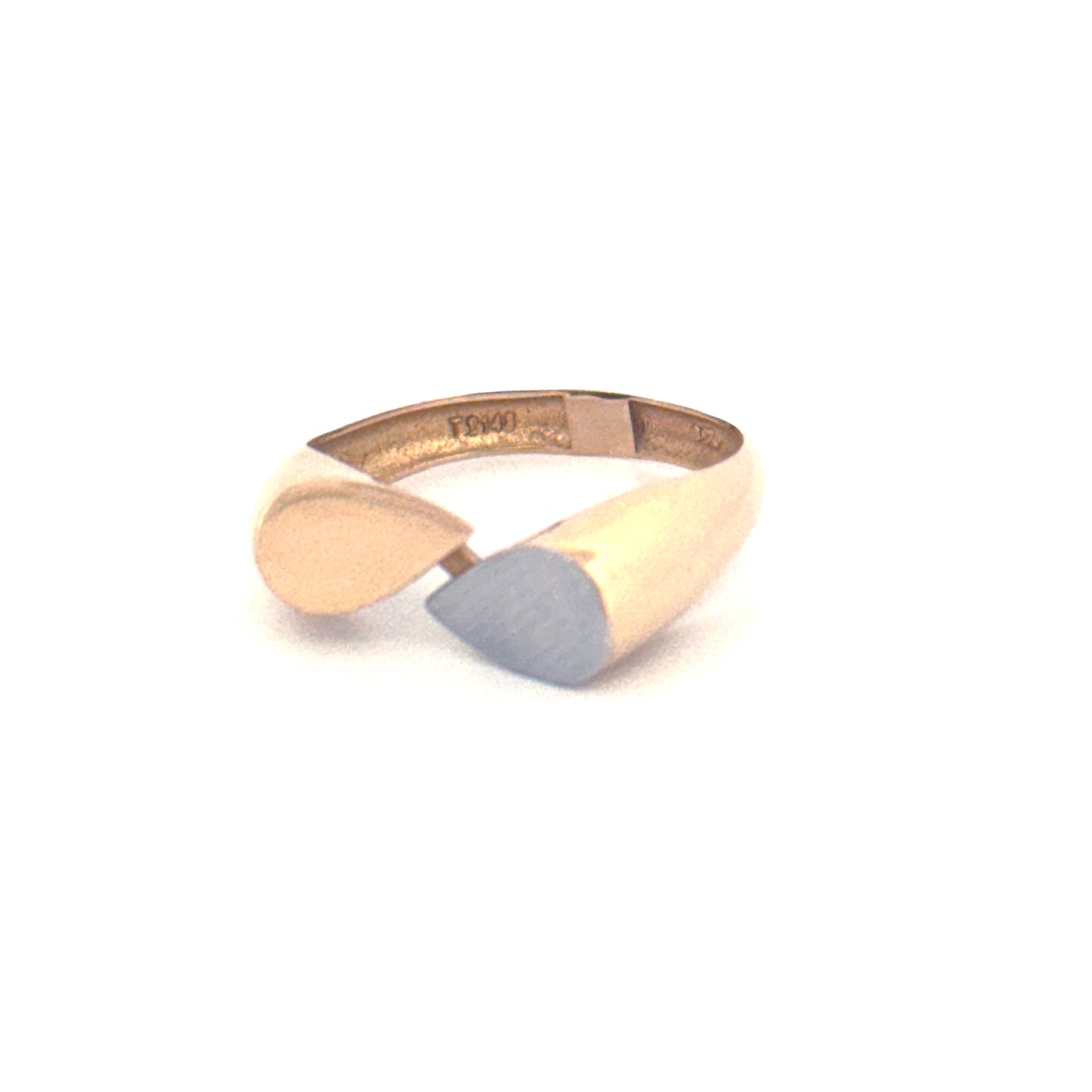 Ring Gelbgold & Weissgold 18k – Ashkbār (Tränenformen)