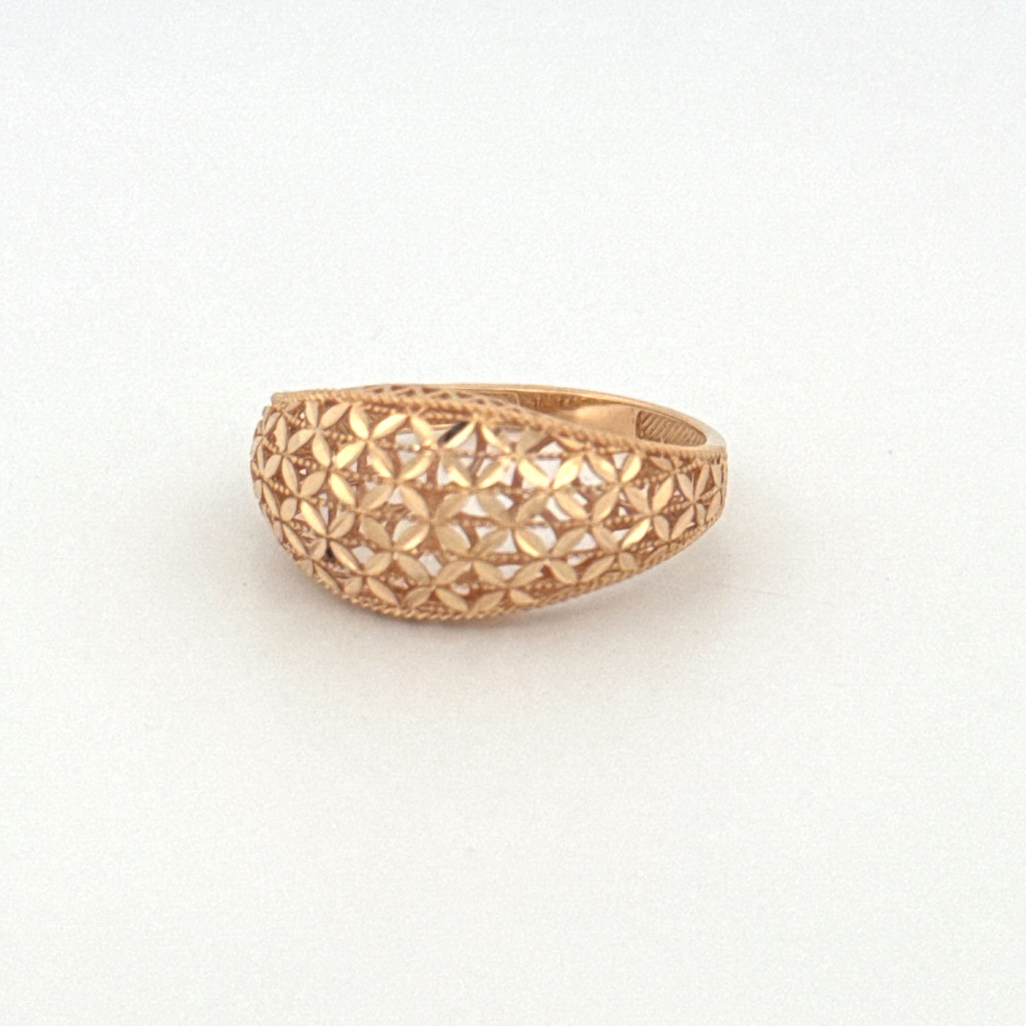 Ring Gelbgold 18k – Golbarg-e Pichideh (Verflochtene Blüte)