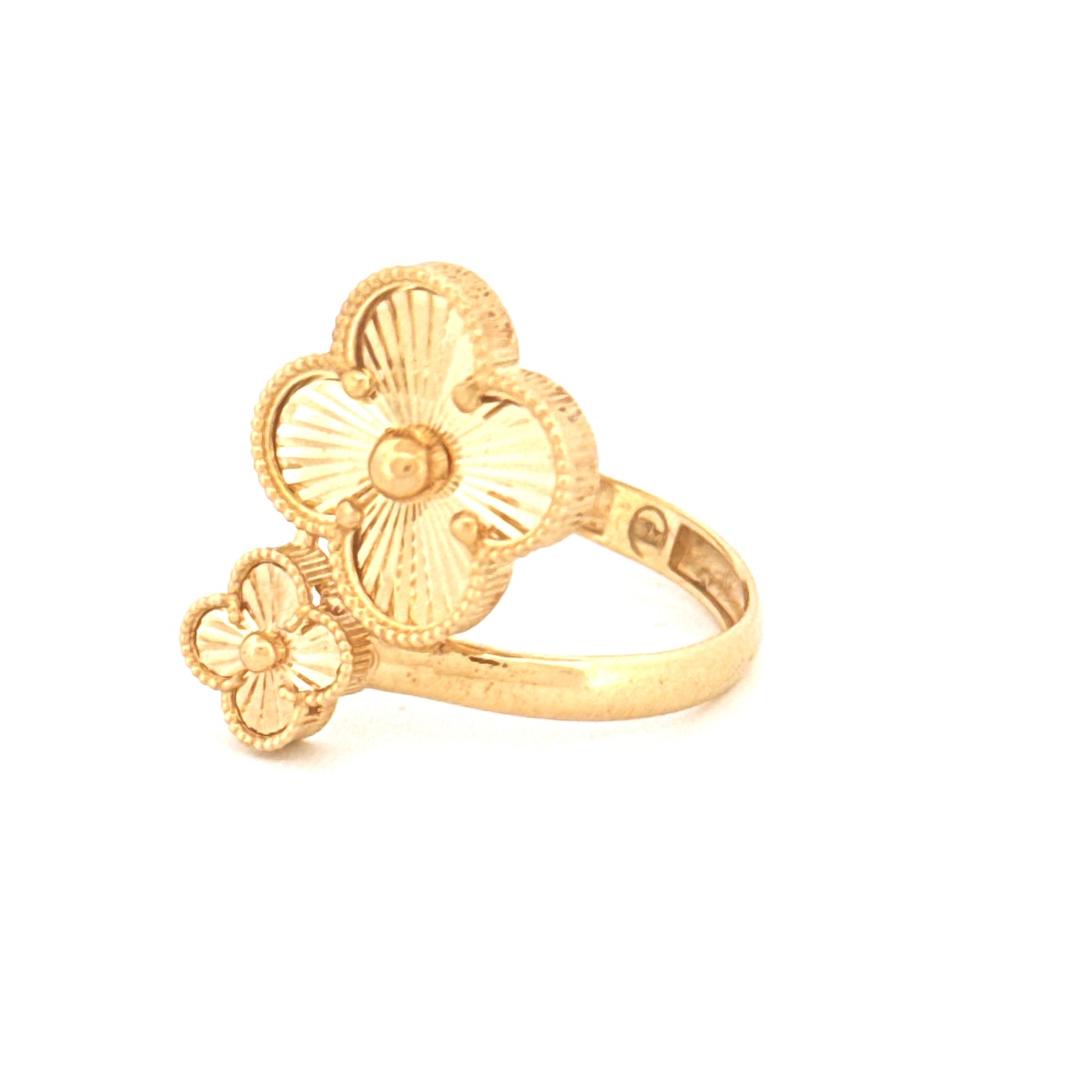 Ring Gelbgold 18k - Do-Gol-e Tala (Zwei Goldblüten)