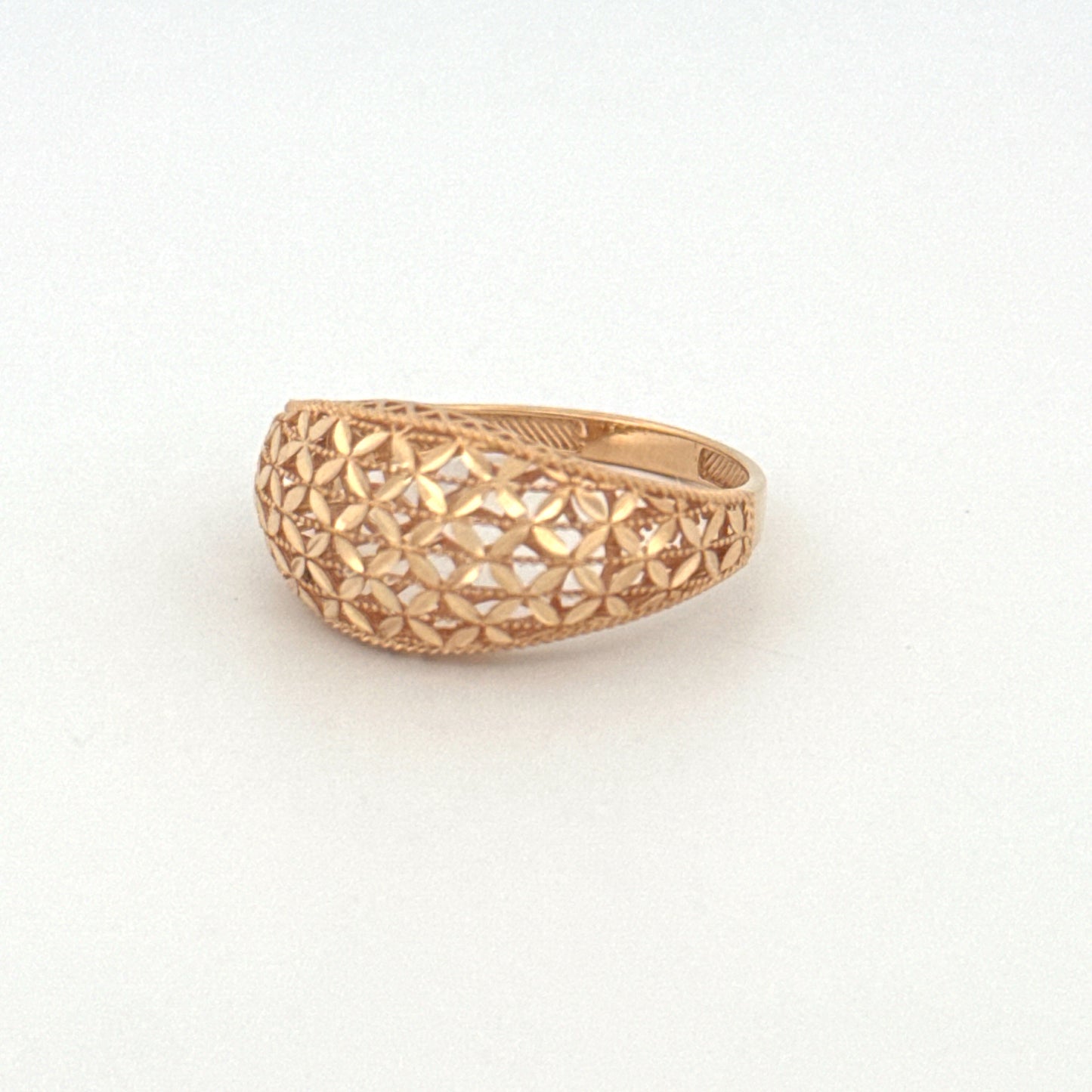 Ring Gelbgold 18k – Golbarg-e Pichideh (Verflochtene Blüte)