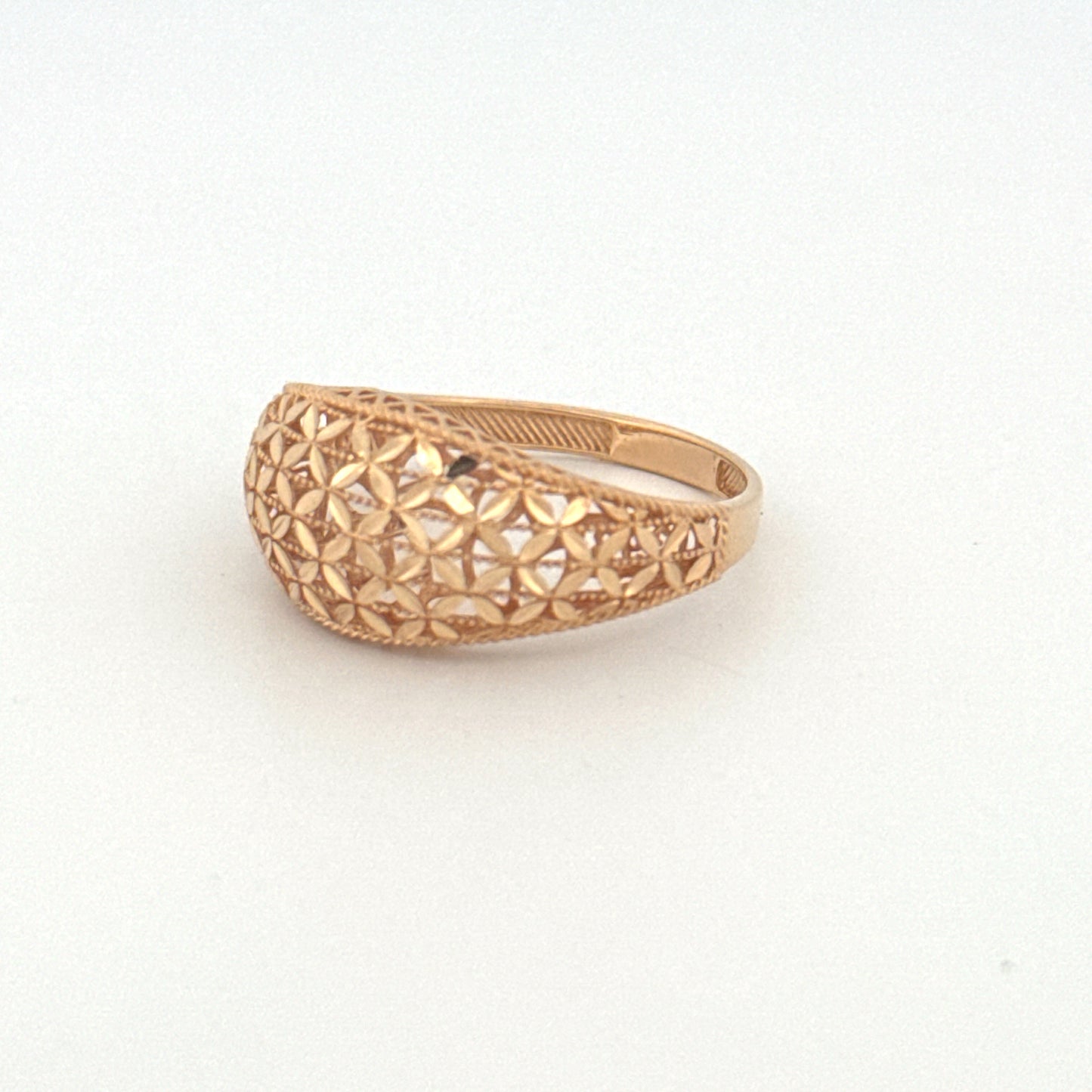 Ring Gelbgold 18k – Golbarg-e Pichideh (Verflochtene Blüte)