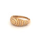 Ring Gelbgold & Weissgold 18k - Moj-e Tala (Goldene Welle)