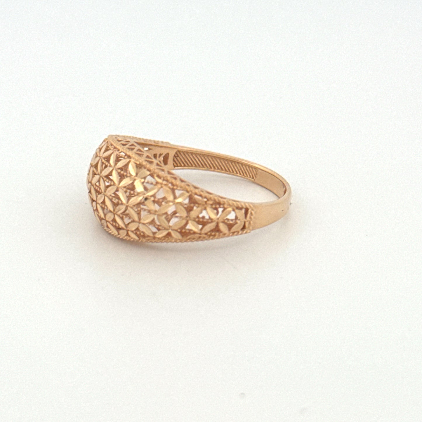 Ring Gelbgold 18k – Golbarg-e Pichideh (Verflochtene Blüte)