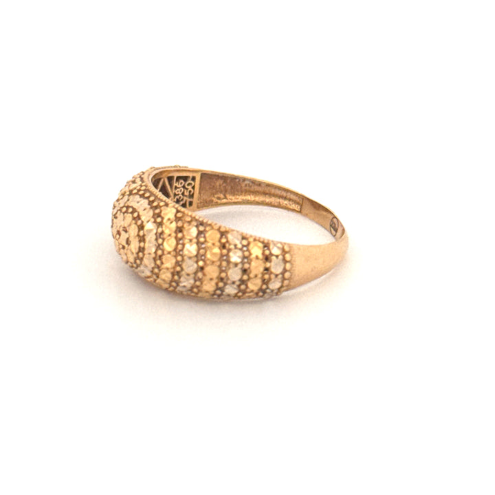 Ring Gelbgold &amp; Weissgold 18k - Moj-e Tala (Goldene Welle)