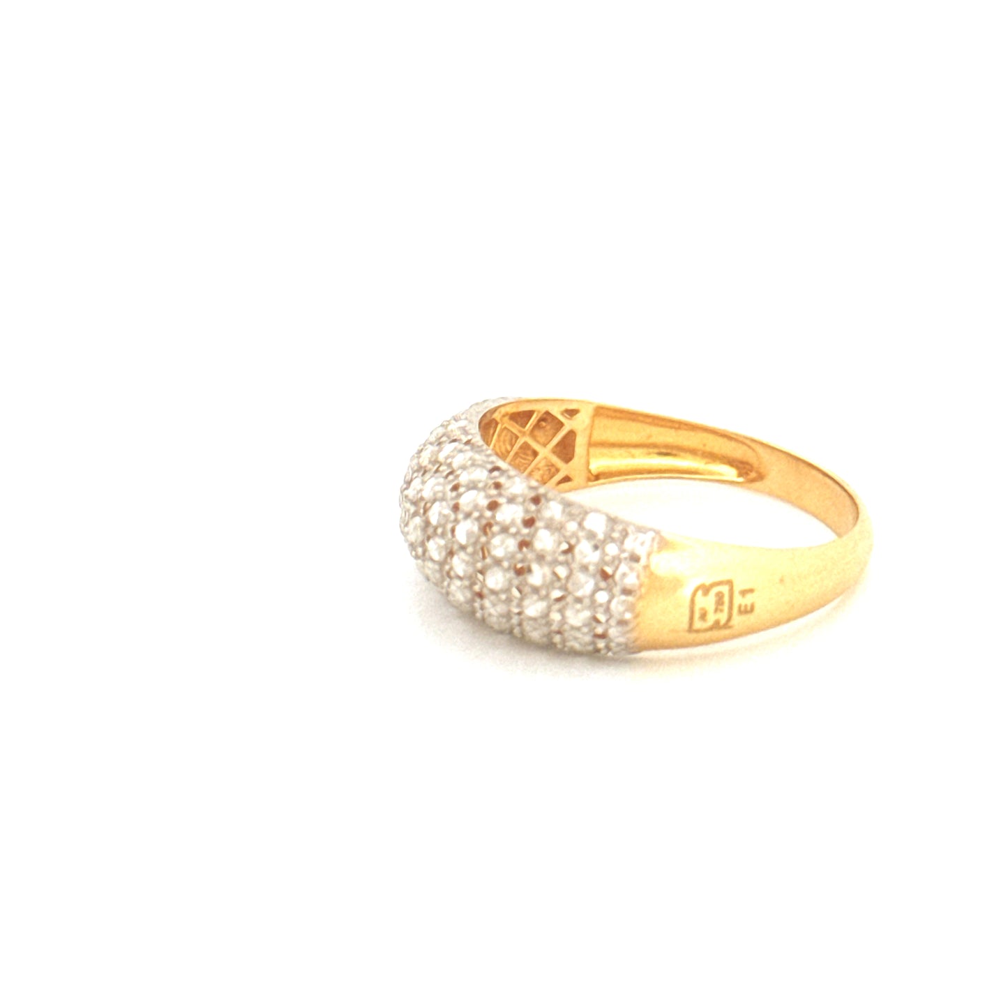 Ring Gelbgold & Weissgold 18k - Ziba Mesle Almas (Schön, wie Diamanten)