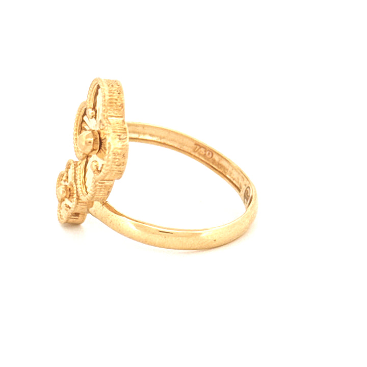 Ring Gelbgold 18k - Do-Gol-e Tala (Zwei Goldblüten)