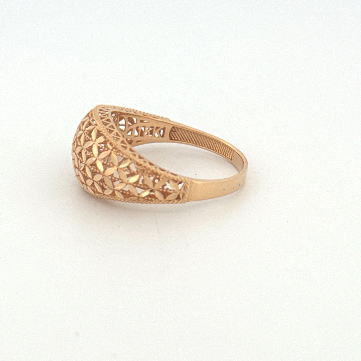 Ring Gelbgold 18k – Golbarg-e Pichideh (Verflochtene Blüte)