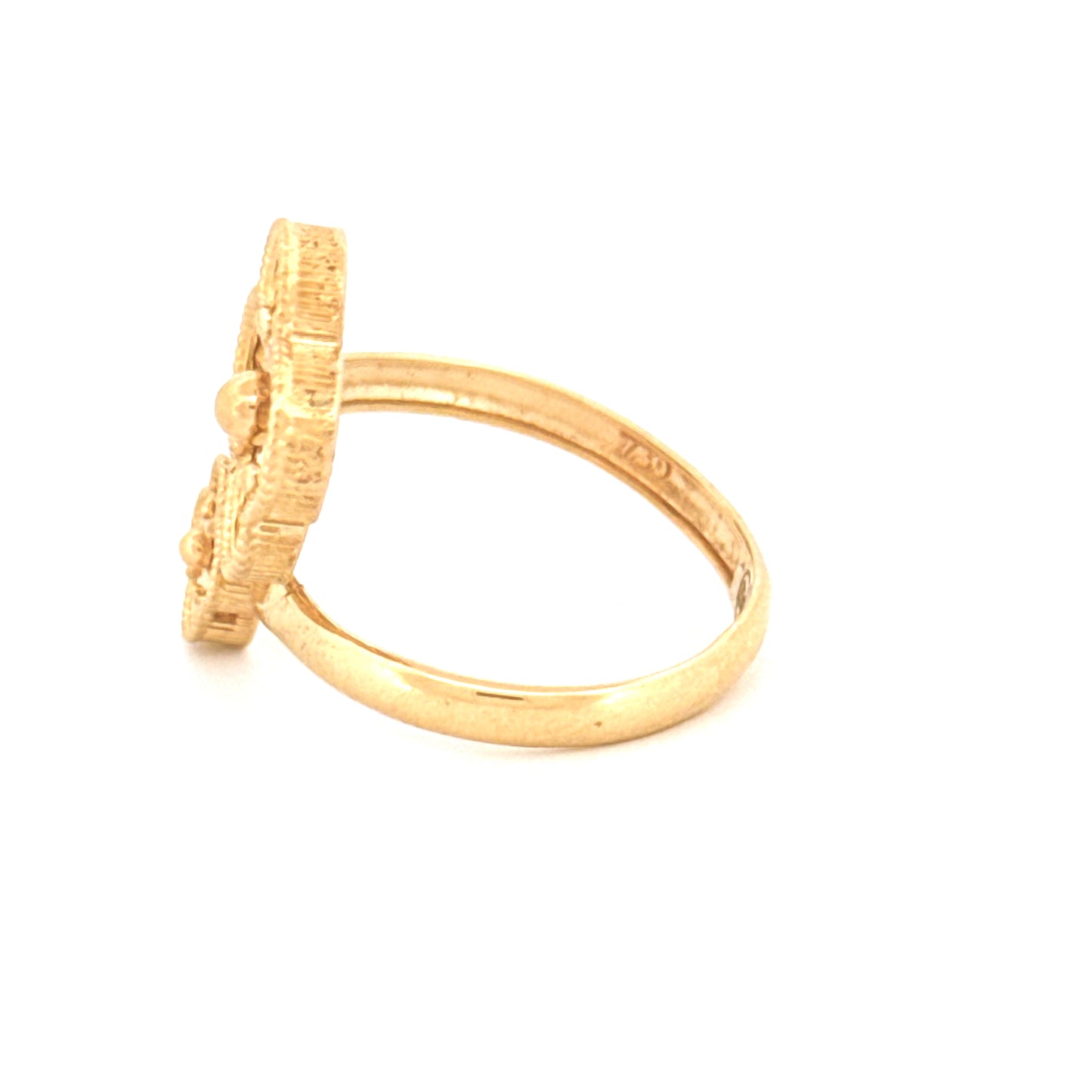 Ring Gelbgold 18k - Do-Gol-e Tala (Zwei Goldblüten)