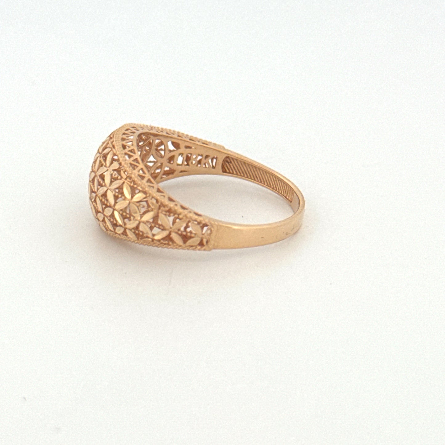 Ring Gelbgold 18k – Golbarg-e Pichideh (Verflochtene Blüte)