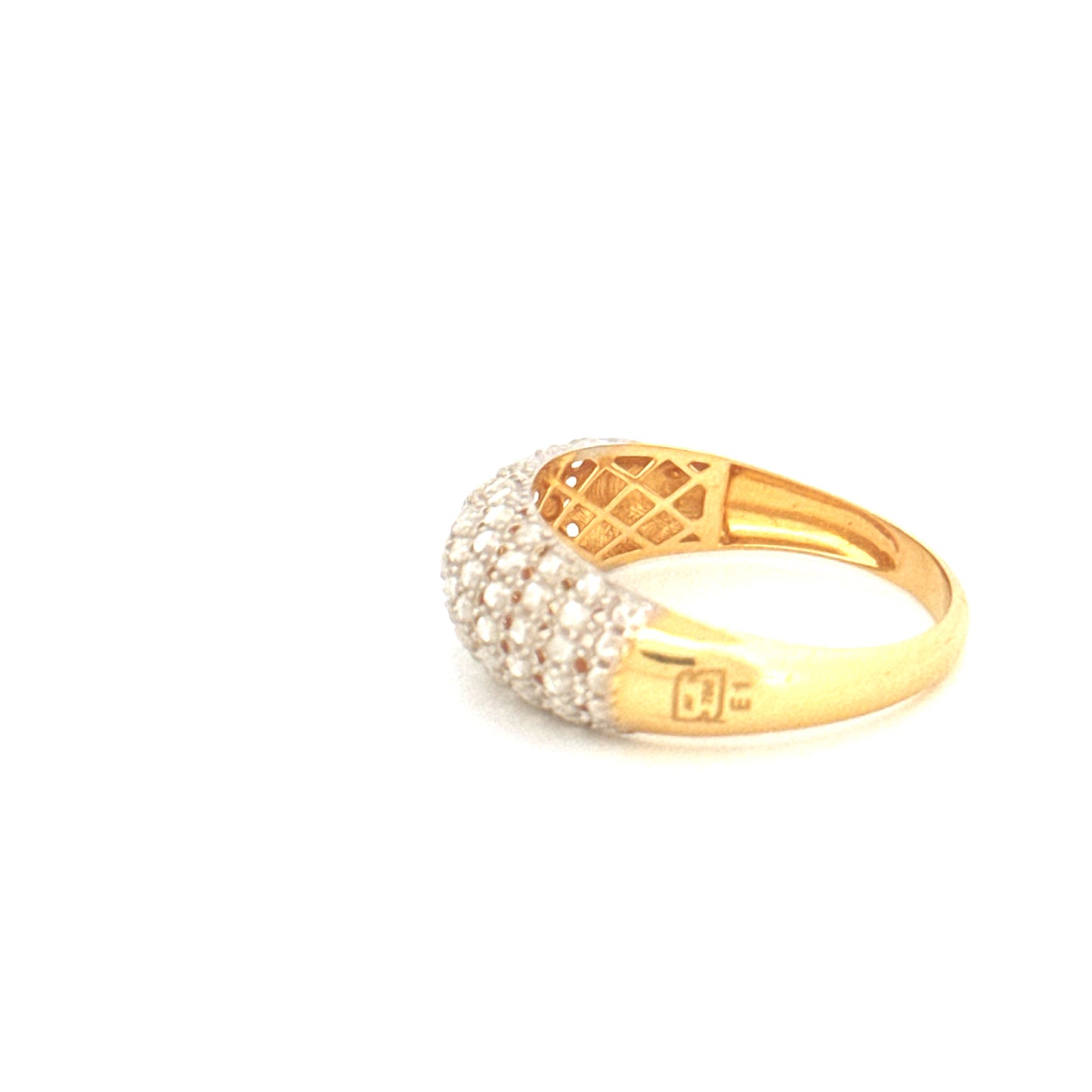 Ring Gelbgold & Weissgold 18k - Ziba Mesle Almas (Schön, wie Diamanten)