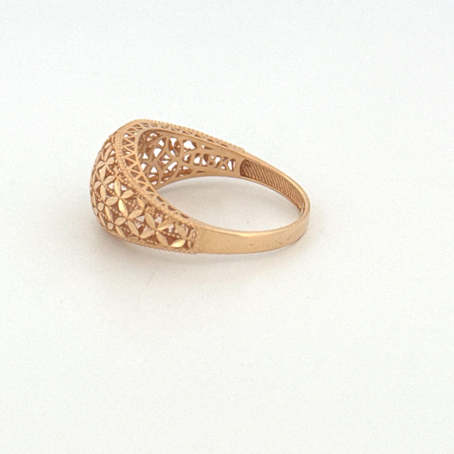 Ring Gelbgold 18k – Golbarg-e Pichideh (Verflochtene Blüte)