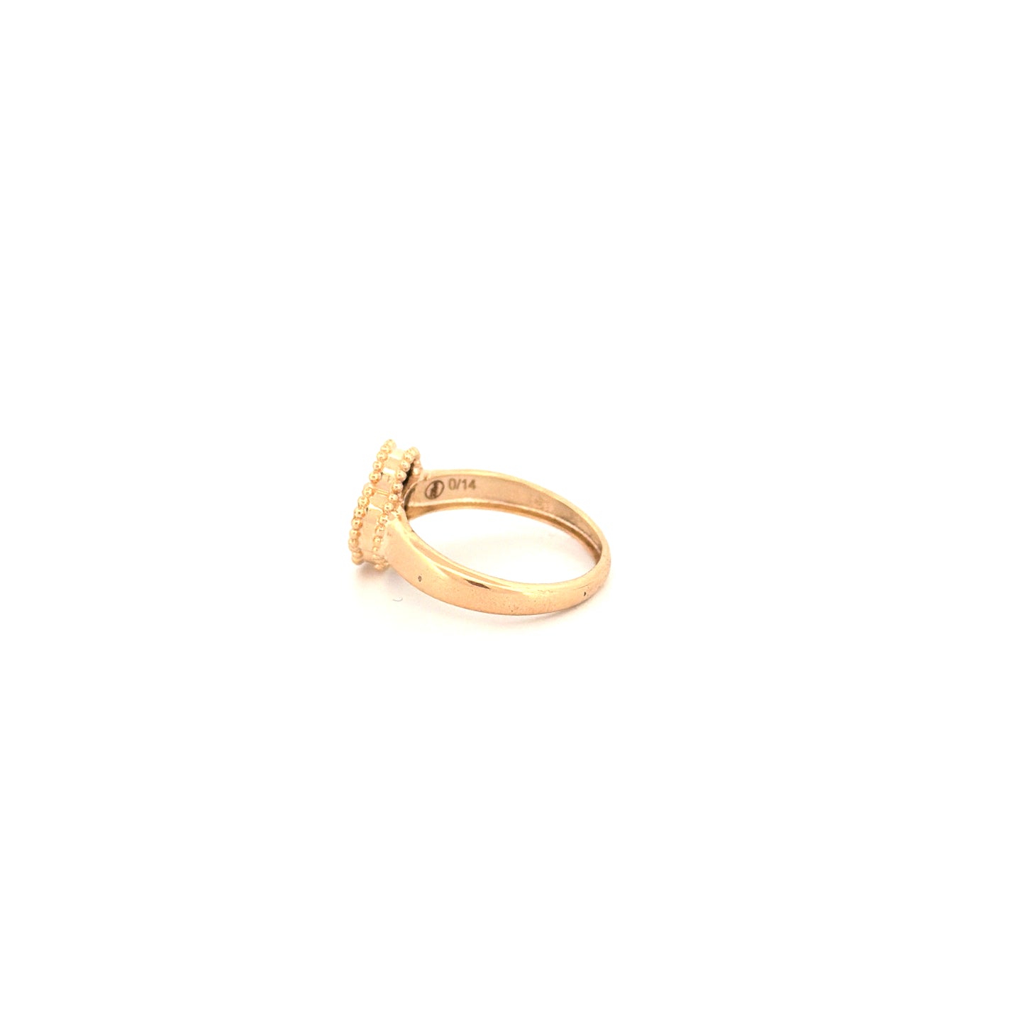 Ring Gelbgold 18k – Shabdar-e Kuchak-e Siah (Kleines schwarzes Kleeblatt)
