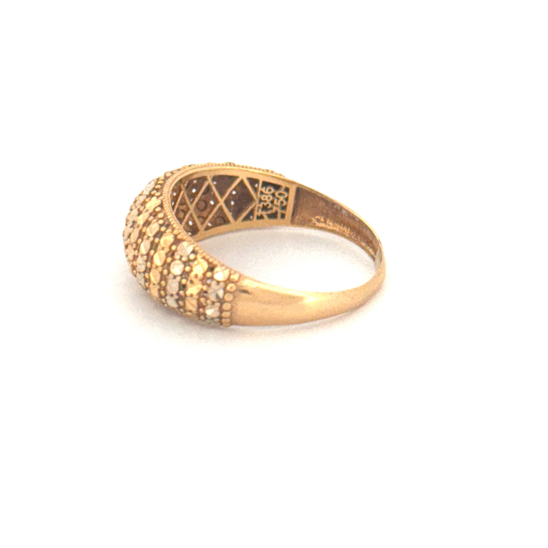 Ring Gelbgold &amp; Weissgold 18k - Moj-e Tala (Goldene Welle)