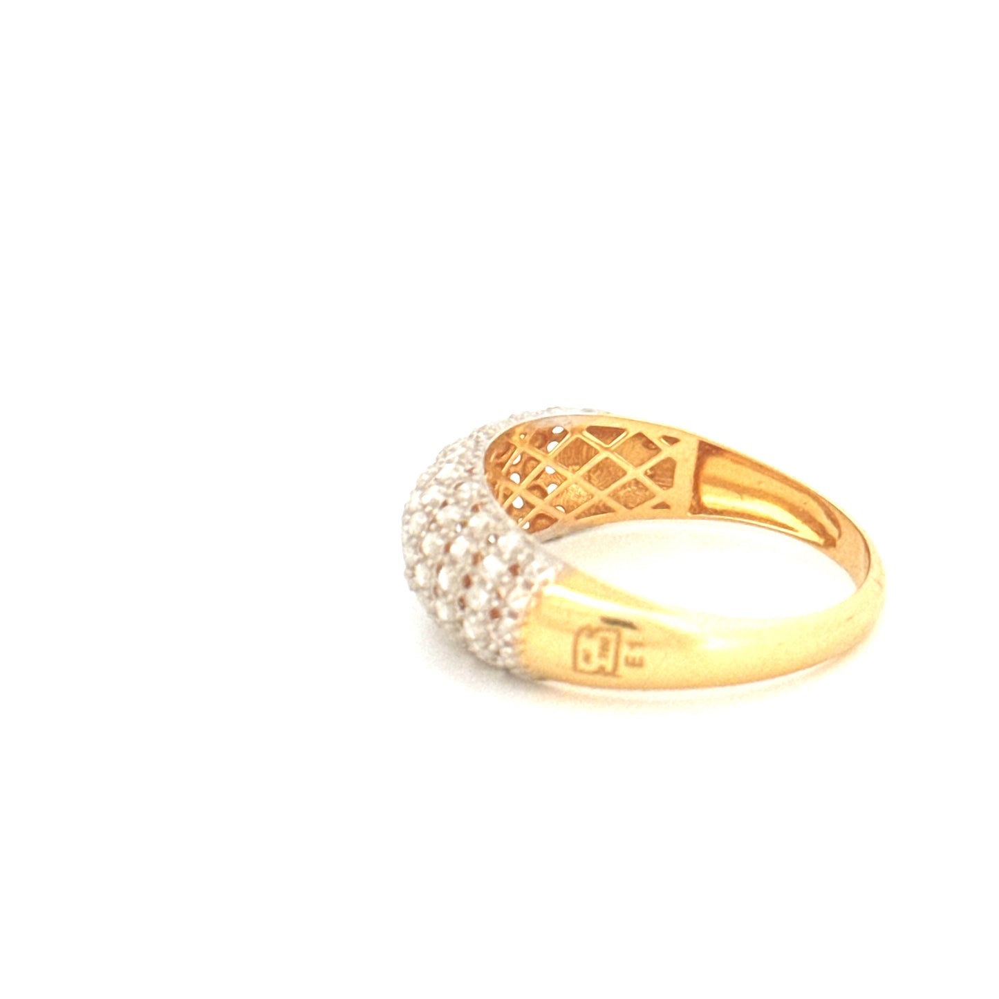 Ring Gelbgold & Weissgold 18k - Ziba Mesle Almas (Schön, wie Diamanten)