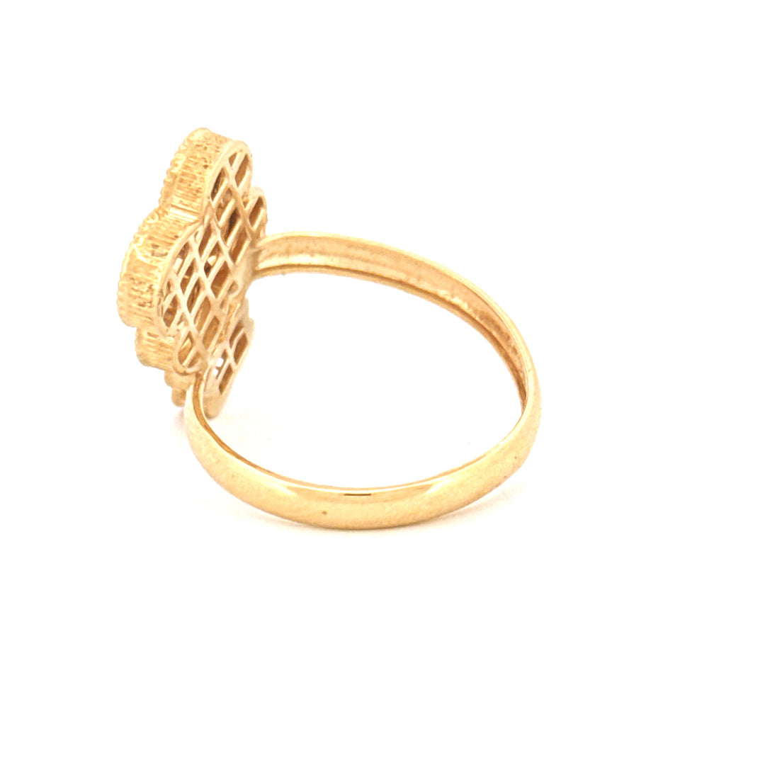 Ring Gelbgold 18k - Do-Gol-e Tala (Zwei Goldblüten)