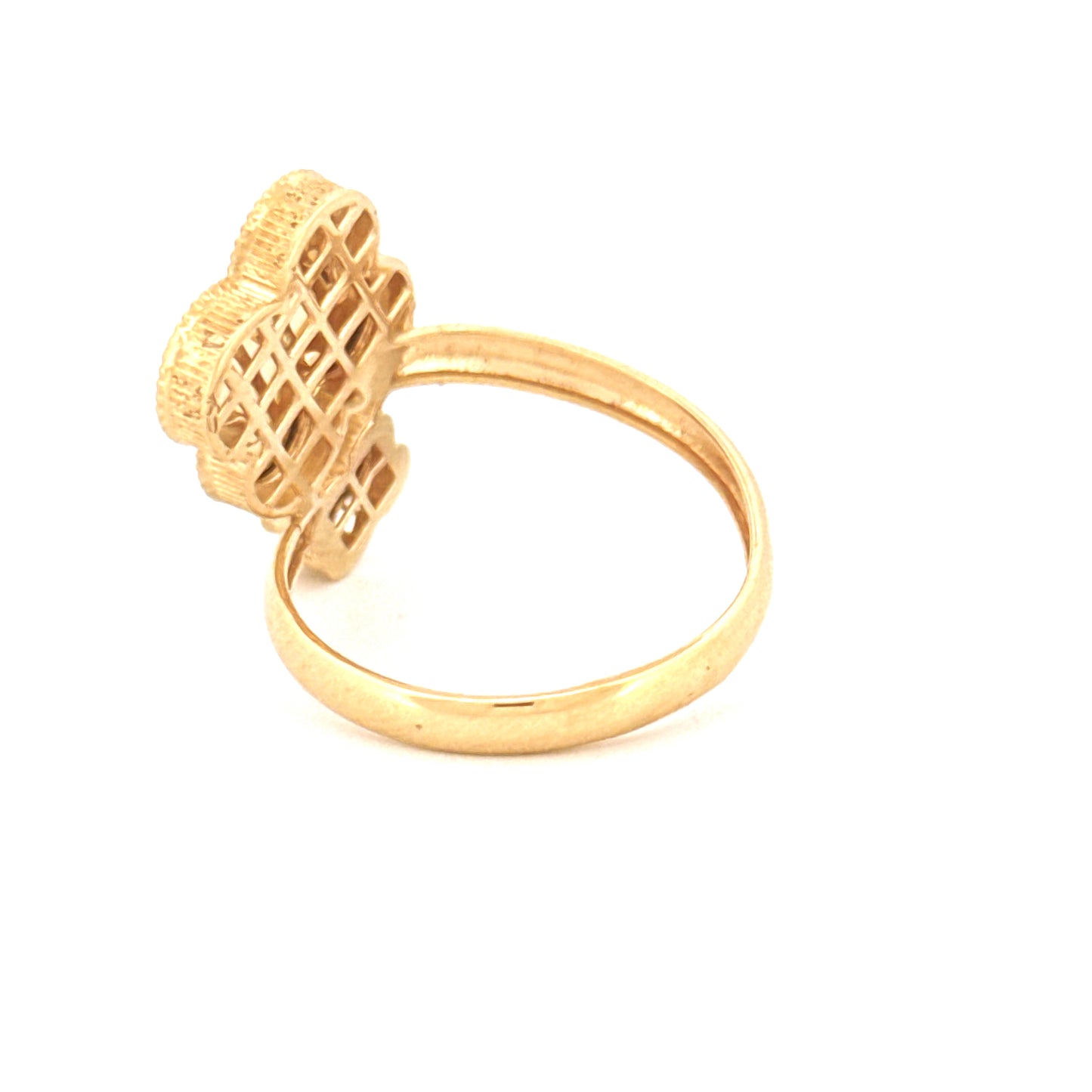 Ring Gelbgold 18k - Do-Gol-e Tala (Zwei Goldblüten)
