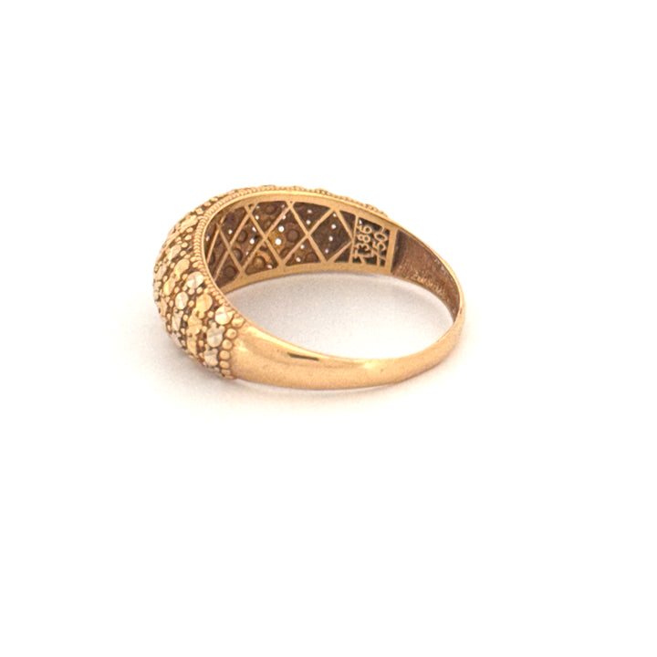 Ring Gelbgold &amp; Weissgold 18k - Moj-e Tala (Goldene Welle)