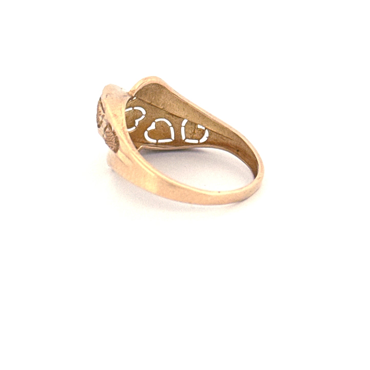 Ring Gelbgold & Weissgold 18k – Delhā-ye Rangārang (Herzen in Farbe)