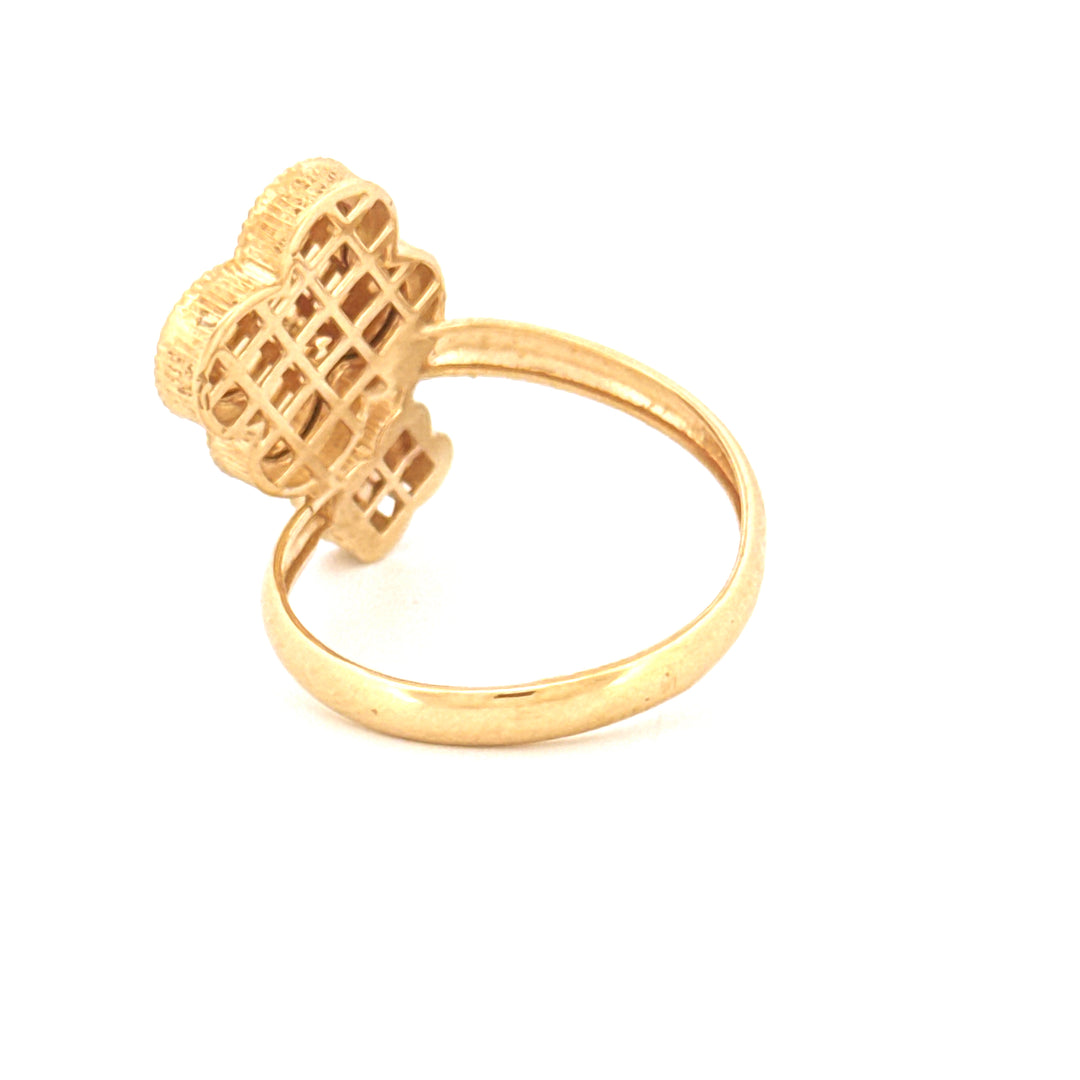 Ring Gelbgold 18k - Do-Gol-e Tala (Zwei Goldblüten)