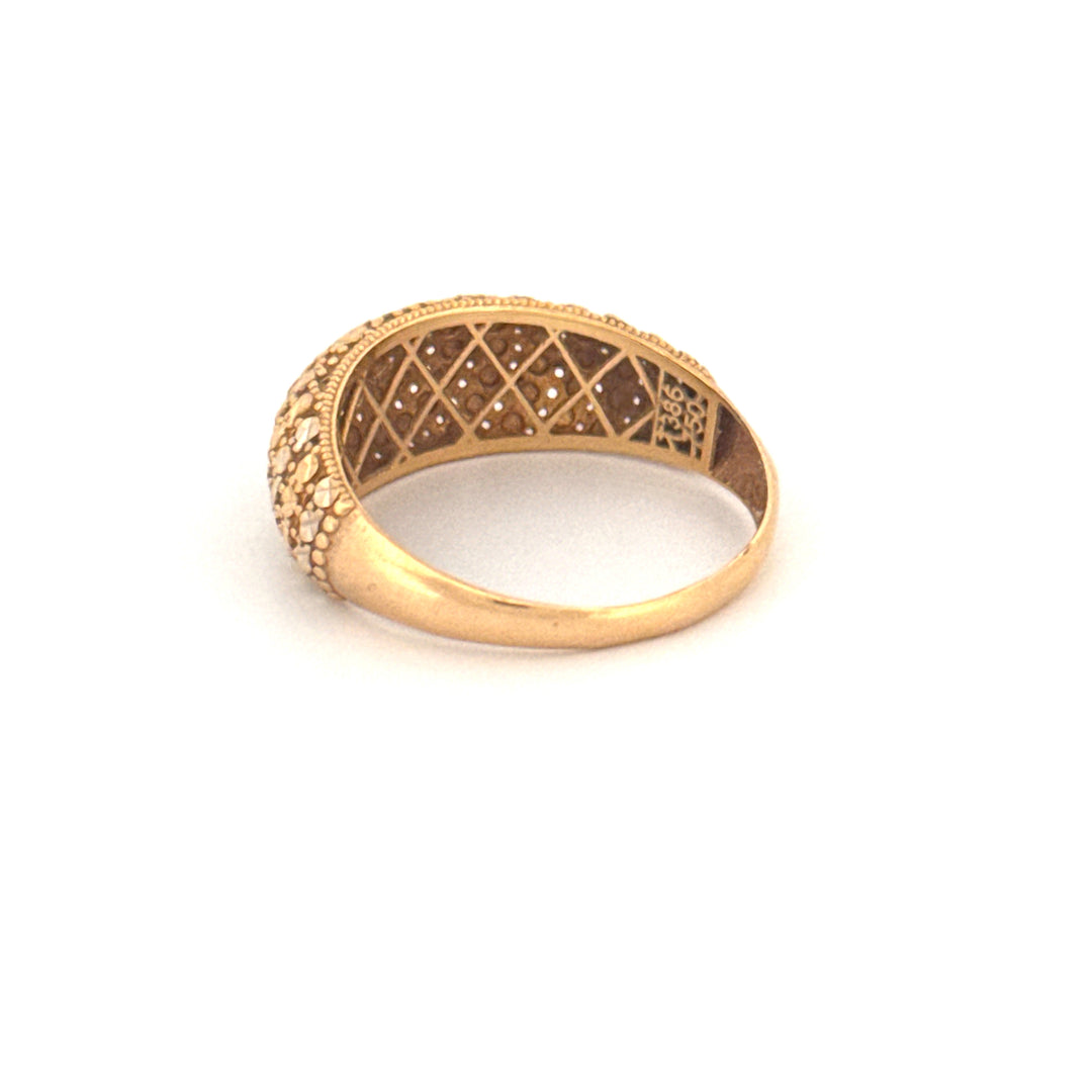 Ring Gelbgold &amp; Weissgold 18k - Moj-e Tala (Goldene Welle)