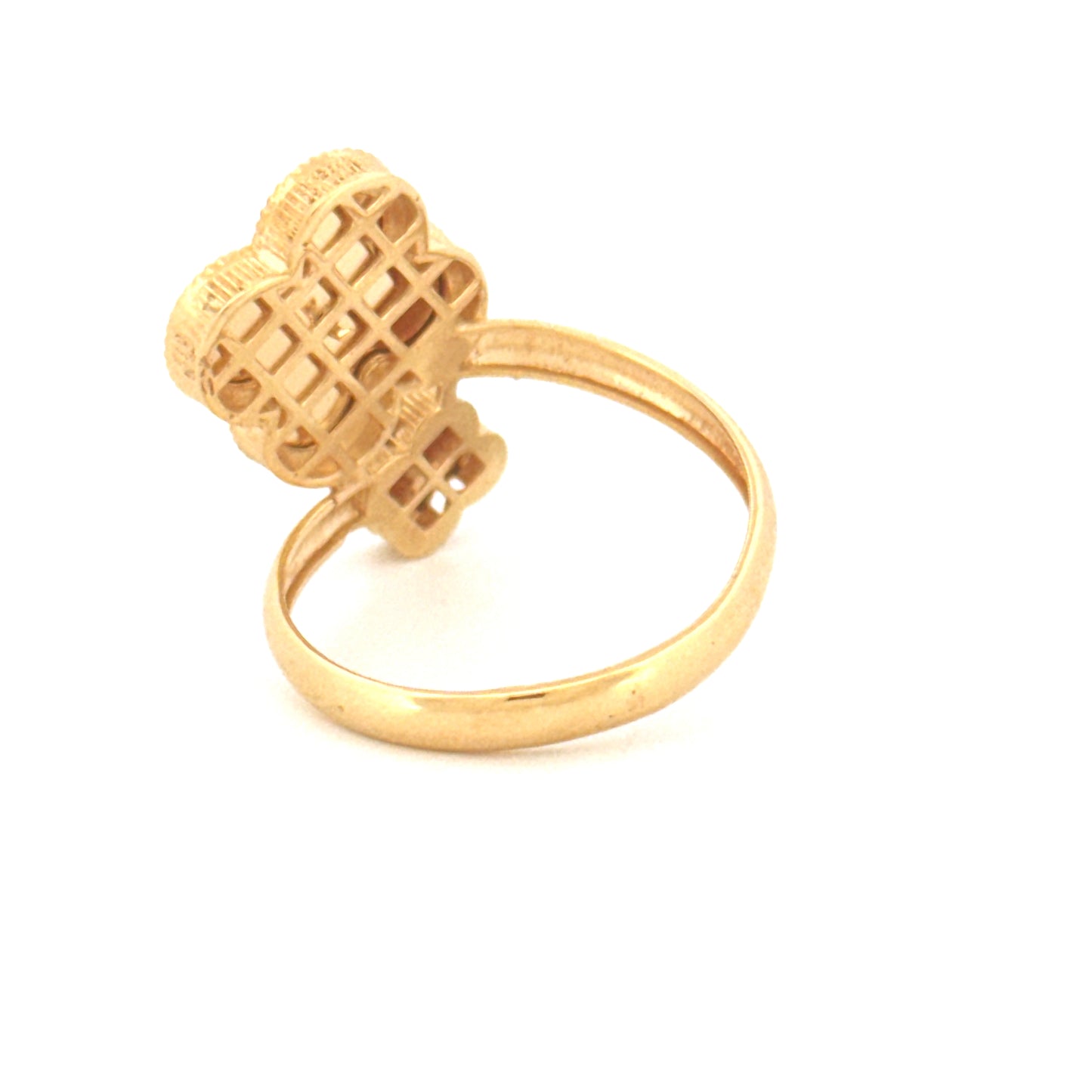 Ring Gelbgold 18k - Do-Gol-e Tala (Zwei Goldblüten)