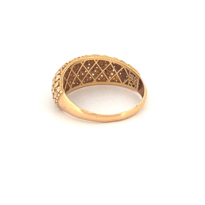 Ring Gelbgold &amp; Weissgold 18k - Moj-e Tala (Goldene Welle)