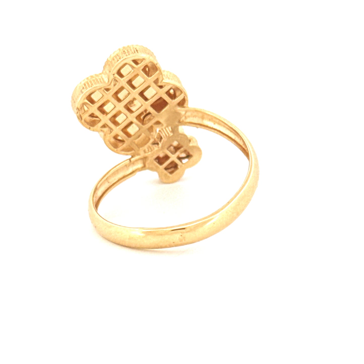Ring Gelbgold 18k - Do-Gol-e Tala (Zwei Goldblüten)