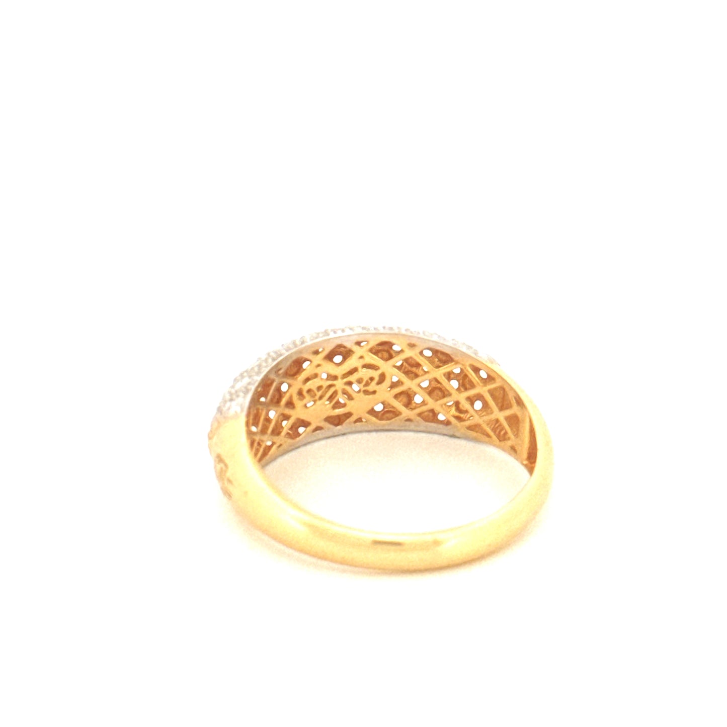 Ring Gelbgold & Weissgold 18k - Ziba Mesle Almas (Schön, wie Diamanten)