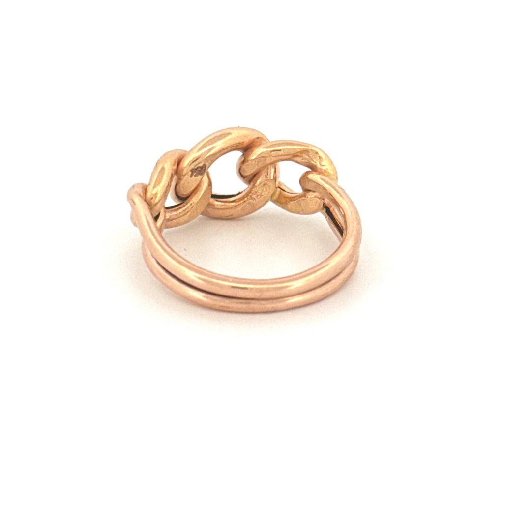 Ring Gelbgold 18k – Zanjir-e Arâm (Ruhige Kette)