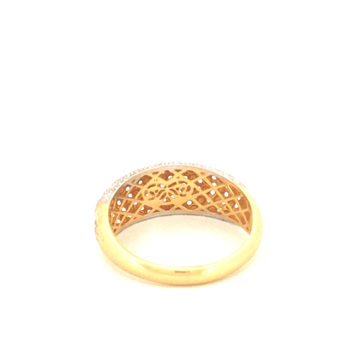Ring Gelbgold & Weissgold 18k - Ziba Mesle Almas (Schön, wie Diamanten)