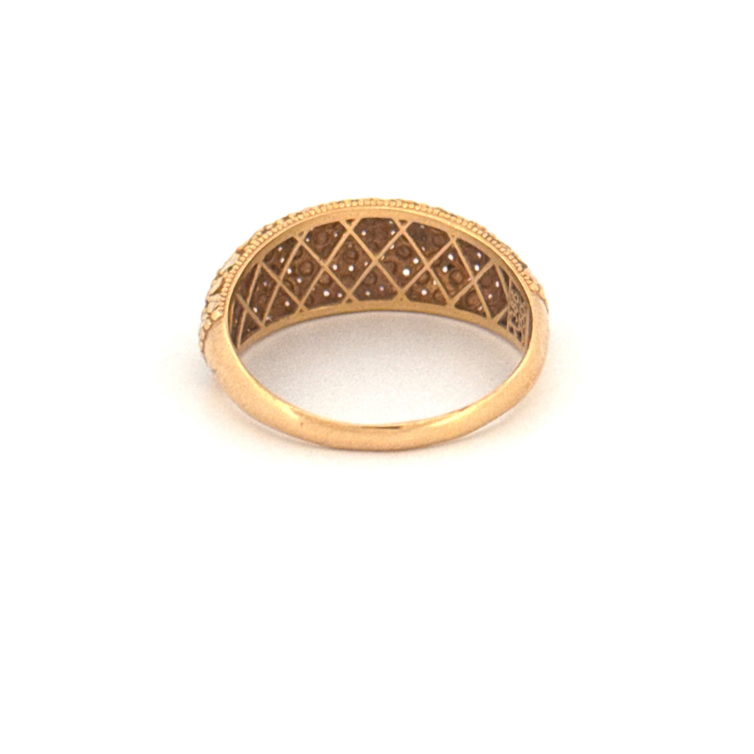 Ring Gelbgold &amp; Weissgold 18k - Moj-e Tala (Goldene Welle)