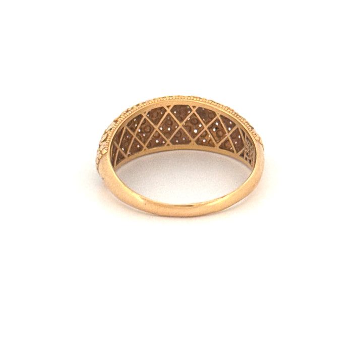 Ring Gelbgold &amp; Weissgold 18k - Moj-e Tala (Goldene Welle)