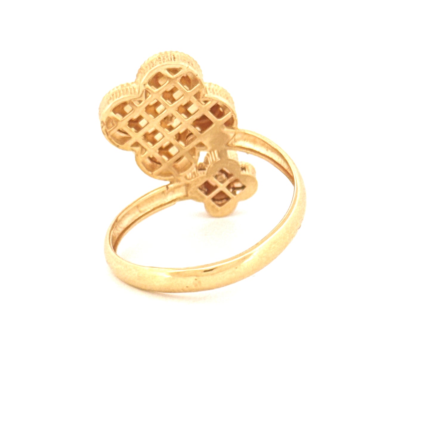 Ring Gelbgold 18k - Do-Gol-e Tala (Zwei Goldblüten)