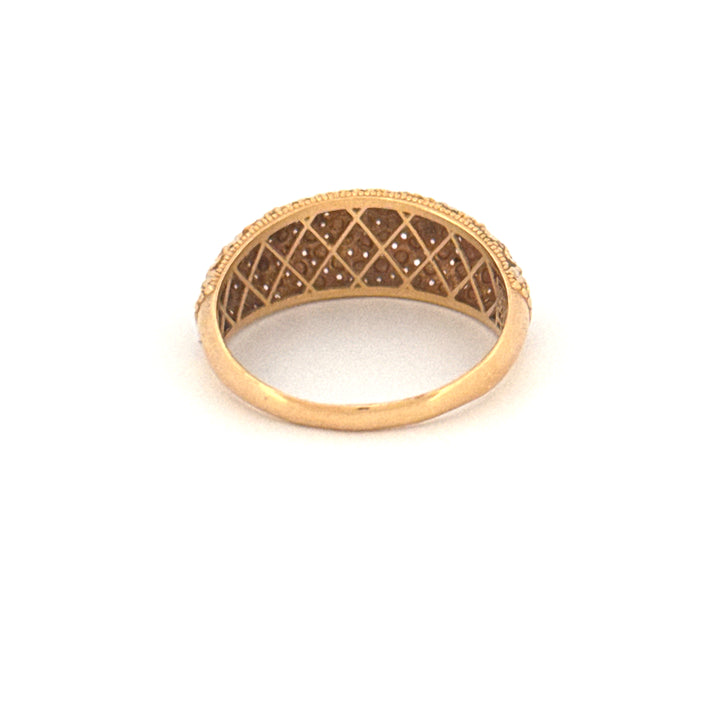 Ring Gelbgold &amp; Weissgold 18k - Moj-e Tala (Goldene Welle)
