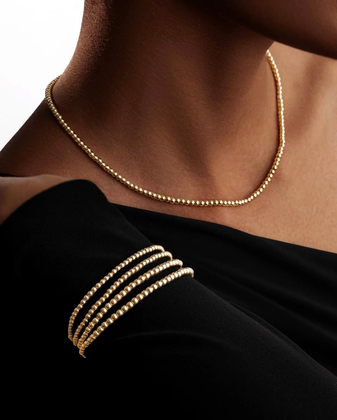 Armband Gelbgold 18k - Morvarid-e Zanjir (Perlenkette)