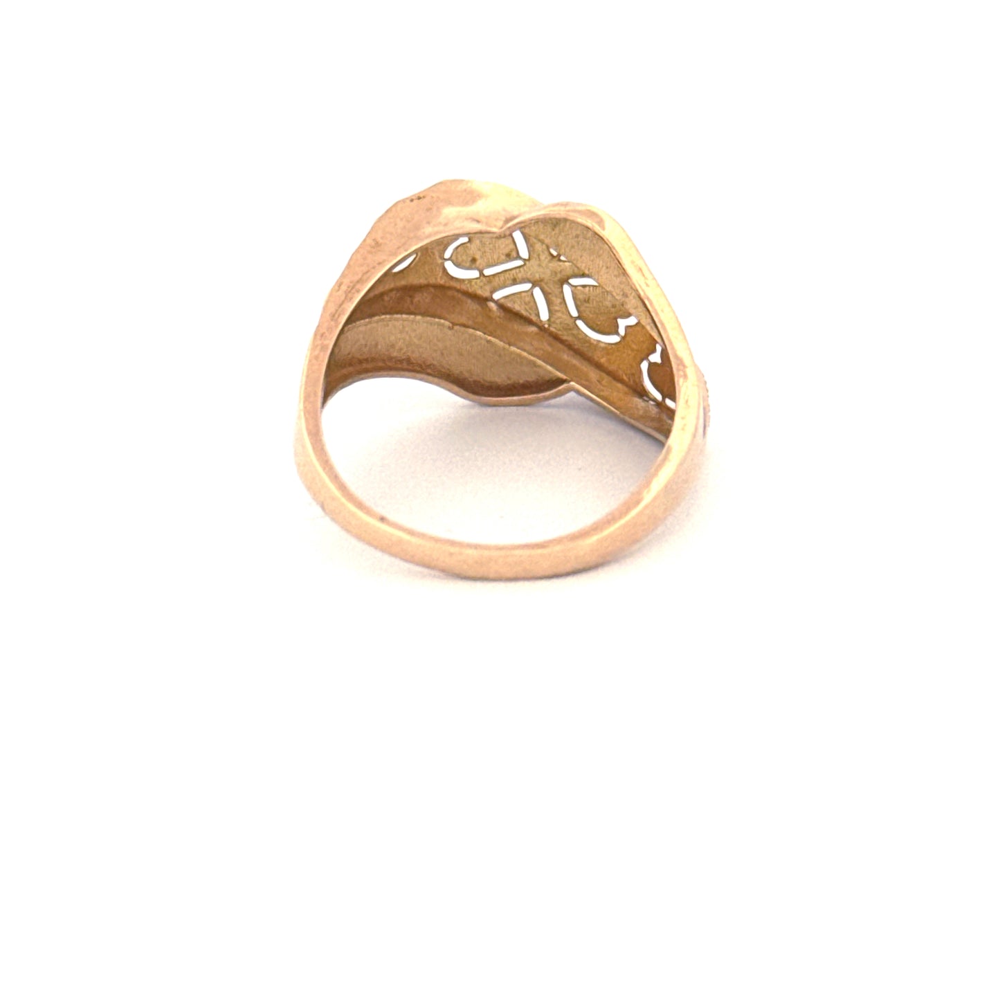 Ring Gelbgold & Weissgold 18k – Delhā-ye Rangārang (Herzen in Farbe)