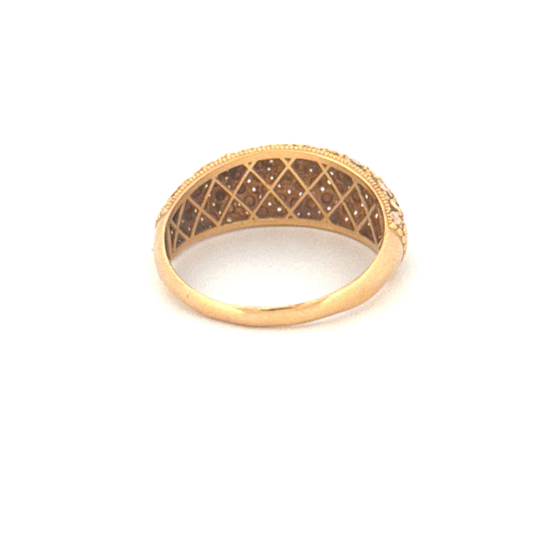 Ring Gelbgold &amp; Weissgold 18k - Moj-e Tala (Goldene Welle)