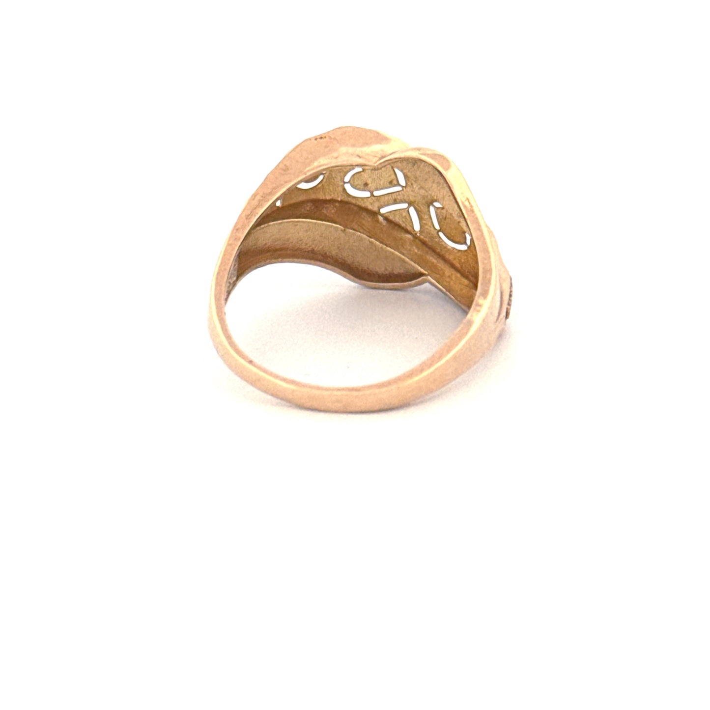 Ring Gelbgold & Weissgold 18k – Delhā-ye Rangārang (Herzen in Farbe)