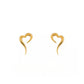 Ohrstecker Gelbgold 18k – Del‑e Keshideh (Gezogenes Herz)